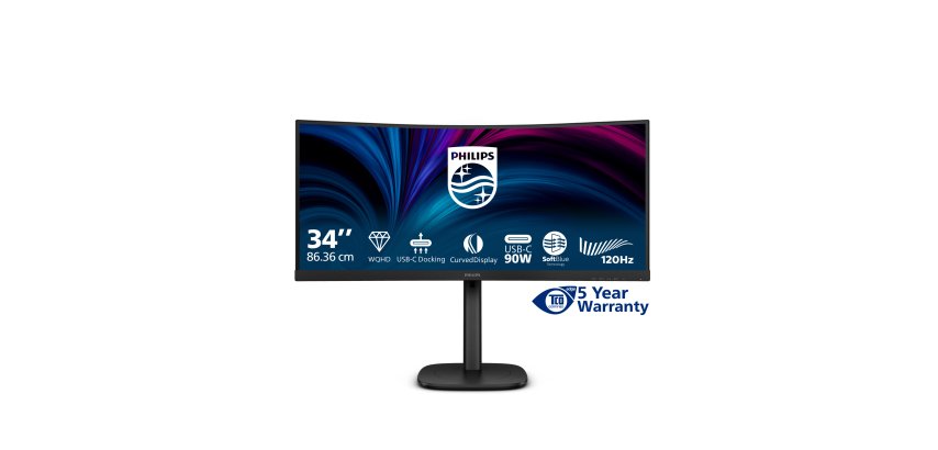 Philips 3000 series 34B2U3600C/00 écran plat de PC 86,4 cm (34") 3440 x 1440 pixels Wide Quad HD LCD Noir