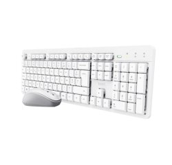 Trust Ody II Wireless clavier Souris incluse maison/bureau RF sans fil AZERTY Français Blanc