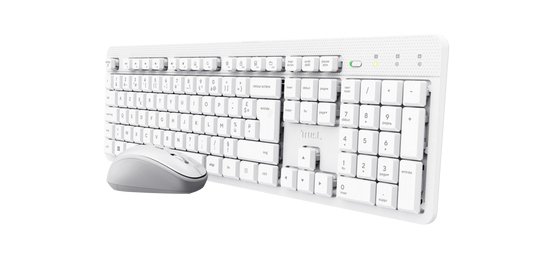 Trust Ody II Wireless clavier Souris incluse maison/bureau RF sans fil AZERTY Français Blanc