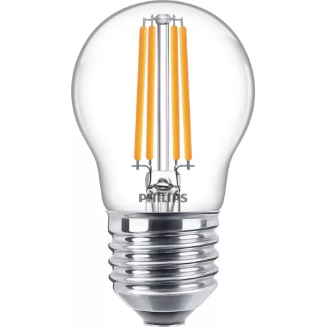 Philips Lampadina candela trasparente a filamento 60 W P45 E27