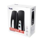 Trust 24660 set di altoparlanti 5 W PC/PC portatile Nero, Metallico 2.0 canali