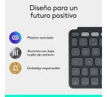 Logitech Keys-To-Go 2, teclado inalámbrico portátil para iPad con tapa integrada, estilizado y compacto, para iPad, iPhone, Mac y Apple TV, para alternar fácilmente entre dispositivos, Grafite