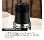 Haier Tritatutto I-Master Serie 5 Nero, 4 lame in acciaio inox, 2 livelli di velocità, Ciotola in vetro 0,5 L