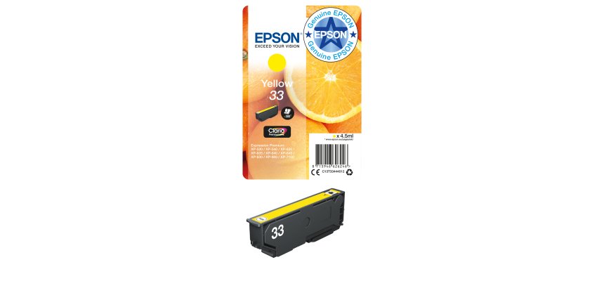 Epson Oranges 33 Claria Premium Single Yellow Ink