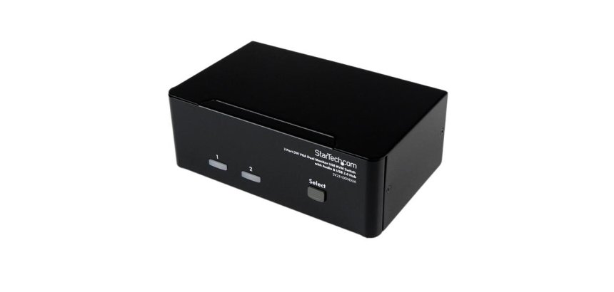 StarTech.com Switch KVM USB 2 ports DVI VGA avec audio - Commutateur concentrateur USB 2.0