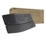 Logitech ERGO K860 for Business - Tastiera split ergonomica - Design ergonomico, tecnologia Logi Bolt sicura, Bluetooth, certificazione globale, Windows/Mac/Chrome/Linux - Graphite