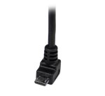 Cable Adaptador 2m USB A Macho a Micro USB B Macho Acodado en Ángulo hacia Abajo para Teléfono Móvil
