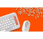 Logitech Pop Icon Combo clavier Souris incluse Universel Bluetooth AZERTY Français Blanc
