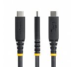 StarTech.com Câble USB4 de 50cm, 40 Gbps, Câble USB-C Certifié USB-IF, 240 W PD, 8K 60Hz/4K 240Hz DP2.1 DP40, Gaine TPE, Compatible Thunderbolt 4 - Cordon USB-C Noir