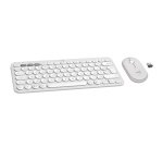 Logitech 920-012210 clavier Souris incluse Universel RF sans fil + Bluetooth AZERTY Français Blanc