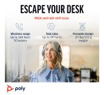 HP Poly Micro-casque monaural Poly Voyager 4310 UC + adaptateur USB-A BT700 + base de chargement