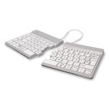 R-Go Tools Teclado ergonómico R-Go Split Break con software de pausa, teclado dividido ergonómico, QWERTY (ES), bluetooth, blanco