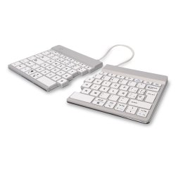 R-Go Tools Teclado ergonómico R-Go Split Break con software de pausa, teclado dividido ergonómico, QWERTY (ES), bluetooth, blanco