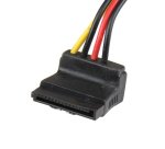 StarTech.com Câble répartiteur d'alimentation en Y LP4 vers 2 SATA à angle droit et verrouillage 30 cm - LP4 4 broches vers deux SATA