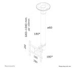 Neomounts FPMA-C200 Soporte de techo para monitor/TV 10-40" - alt. 64-104 cm