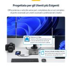 StarTech.com Docking Station Thunderbolt 5 Universale, Hub Multi-Display, 8K 60Hz o 4K 144Hz, Potenza di Banda 120Gbps, PD 140W, Ricarica Smartphone 30W, USB 10Gbps, LAN 2.5G
