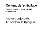HP Cartouche d’encre noir 303 authentique