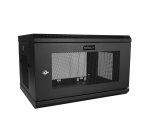 StarTech.com Armoire Réseau Murale à 2 Montants 6U avec Étagère 1U, Armoire Serveur Murale 19" à Charnières pour Équipement IT/AV/Électronique/Ordinateur, Armoire Rack Ventilée Flexible