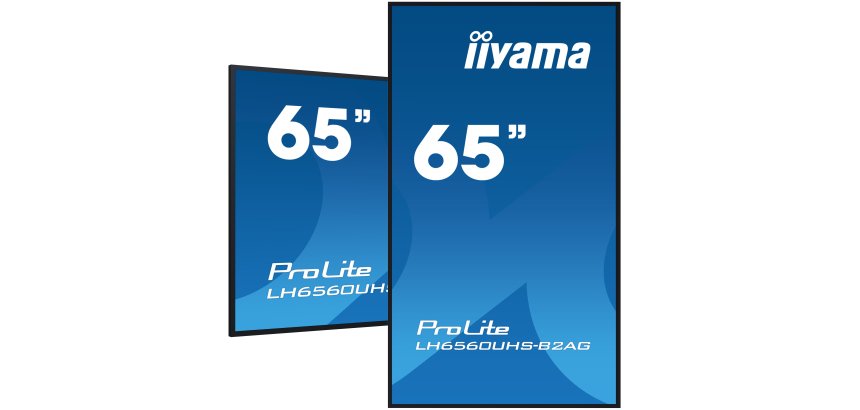 iiyama LH6560UHS-B2AG Écran d'affichage dynamique Carte A numérique 163,8 cm (64.5") LED Wifi 500 cd/m² 4K Ultra HD Noir Intégré dans le processeur Android 11 24/7