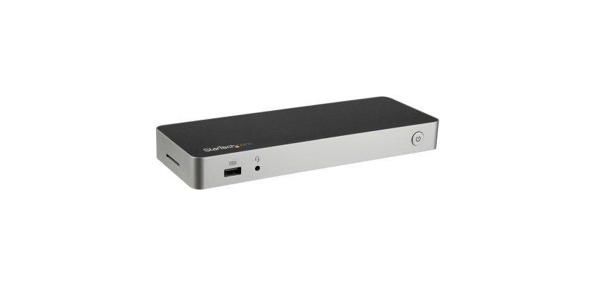 StarTech.com Station d'Accueil USB C - Double Écran HDMI & DisplayPort 4K 30Hz - Dock USB Type-C pour PC Portable 60W PD, SD, Hub 4 ports USB-A 3.0, GbE, Audio - Compatible Thunderbolt 3
