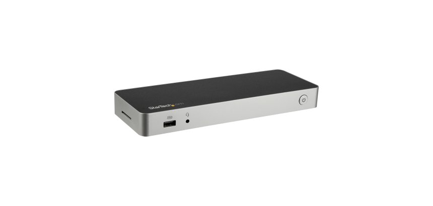 StarTech.com Station d'Accueil USB C - Double Écran HDMI & DisplayPort 4K 30Hz - Dock USB Type-C pour PC Portable 60W PD, SD, Hub 4 ports USB-A 3.0, GbE, Audio - Compatible Thunderbolt 3