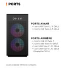 HP OMEN 35L Gaming Desktop GT16-1013nf PC AMD Ryzen™ 9 9900X3D 64 Go DDR5-SDRAM NVIDIA GeForce RTX 5070 Ti Windows 11 Home Tower Noir