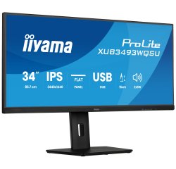 iiyama ProLite XUB3493WQSU-B6 computer monitor 86,4 cm (34") 3440 x 1440 Pixels UltraWide Quad HD LED Zwart