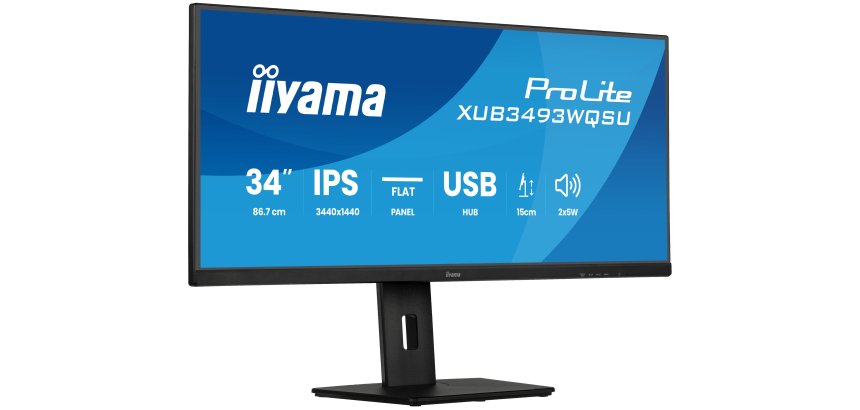 iiyama ProLite XUB3493WQSU-B6 computer monitor 86,4 cm (34") 3440 x 1440 Pixels UltraWide Quad HD LED Zwart