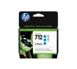 HP Pack de 3 cartouches d'encre DesignJet 712, cyan, 29 ml