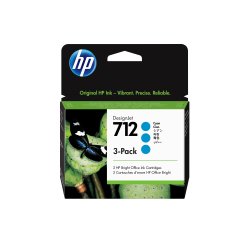 HP Confezione da 3 cartucce di inchiostro ciano originale DesignJet 712 da 29 ml