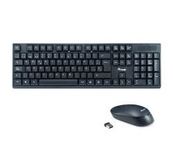 Equip 245221 teclado Ratón incluido Oficina RF inalámbrico QWERTY Español Negro