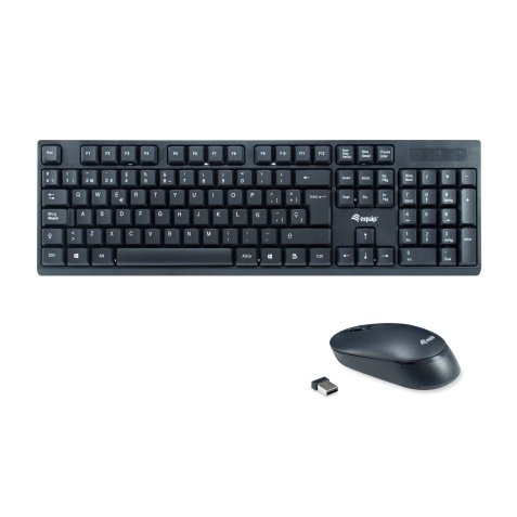 Equip 245221 teclado Ratón incluido Oficina RF inalámbrico QWERTY Español Negro