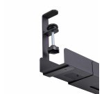 StarTech.com Goulotte Passe Câble Bureau, Organiseur de Câbles Ajustable en Longueur, Installation à Pinces, Aucun Perçage Nécessaire, Support Multiprise, Noir