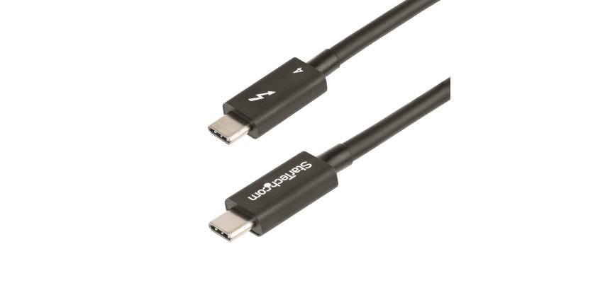 StarTech.com Câble Thunderbolt 4 de 1m - 40Gbps - 100W Power Delivery - Vidéo 4K/8K - Cordon Thunderbolt Certifié par Intel - Compatible avec USB 4/Thunderbolt 3/USB 3.2/USB Type-C/DisplayPort