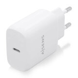 AISENS Cargador USB-C PD3.0 1 Puerto 1xUSB-C 25W, Blanco