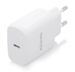 AISENS Cargador USB-C PD3.0 1 Puerto 1xUSB-C 25W, Blanco