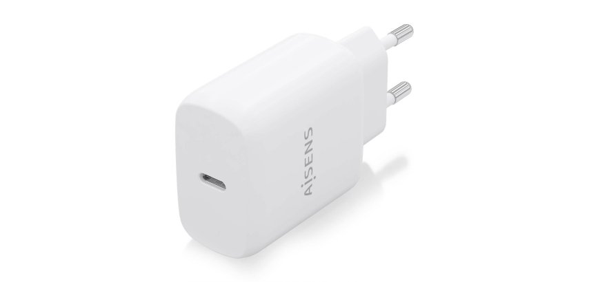 AISENS Cargador USB-C PD3.0 1 Puerto 1xUSB-C 25W, Blanco