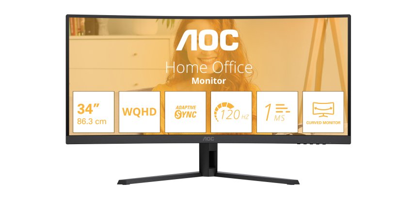 AOC B3 CU34B3E écran plat de PC 86,4 cm (34") 3440 x 1440 pixels Wide Quad HD LED Noir