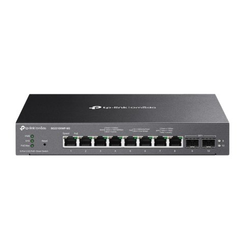 TP-Link Omada SG2210XMP-M2 switch Gestionado L2/L2+ 2.5G Ethernet (100/1000/2500) Energía sobre Ethernet (PoE) Montaje en pared/escritorio Negro