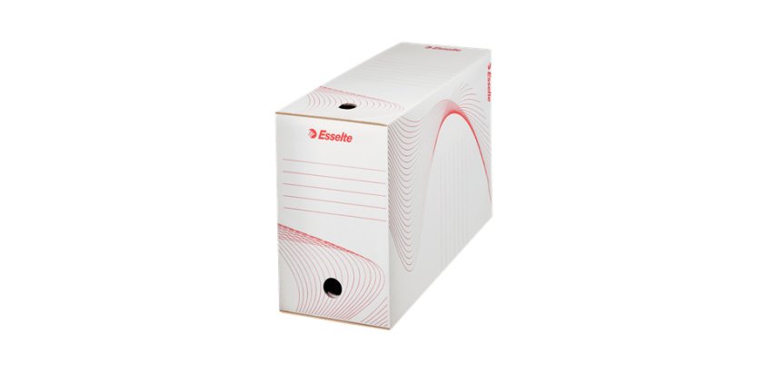 Boîte archives esselte standard carton ondulé recyclable a4 245x345mm dos 150mm assemblage manuel facil coloris blanc