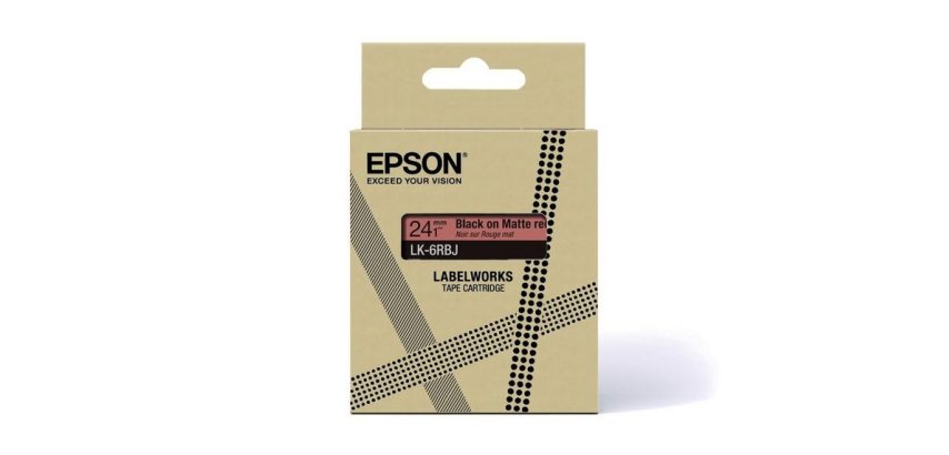 Epson Matte Tape – Red/Black 18mm(8m) – LK-5RBJ