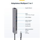 StarTech.com Adaptateur Multiport USB-C - USB Type C vers HDMI 2.0 4K 60Hz, Alimentation 100W Passthrough, SD/MicroSD, Hub 2 Ports USB 3.0 - GbE - Mini Dock USB-C - Câble Intégré 30cm