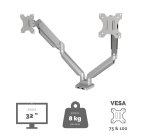 Fellowes Platinum Series Bras porte-écrans double - Argent