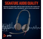 HP Poly Blackwire 3225 Stereo USB-C Headset +3.5mm Plug +USB-C/A Adapter (Bulk)