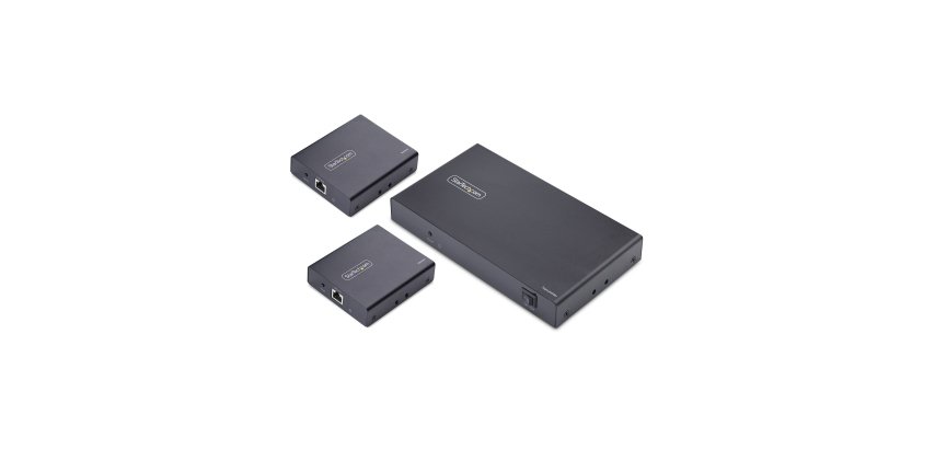 StarTech.com Rallonge et Répartiteur HDMI 4 Ports sur CAT6, 4K 60 Hz, Jusqu'à 70 m, Kit de Distribution HDMI 1x4 sur Ethernet avec IR et Alimentation par Câble