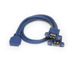StarTech.com Câble USB 3.0 (5Gbps) 2 ports monté sur panneau – Câble USB A vers adaptateur carte mère F/F