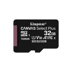 Kingston Technology 32GB micSDHC Canvas Select Plus 100R A1 C10 Single Pack w/o ADP