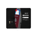 Celly Venere Passport Wallet Black Faux leather