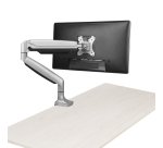 StarTech.com Desk Mount Monitor Arm - Heavy Duty Ergonomic VESA Monitor Arm - Single 32" (19.8lb/9kg) Display - Full Motion, Height Adjustable, Articulating - Aluminum - C-Clamp/Grommet - Silver