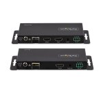 StarTech.com Kit Extender HDMI Fibre Optique - 4K60Hz jusqu'à 1km (Monomode) ou 300m (Multimode) Fibre optique LC, HDR, HDCP, Audio 3.5mm/RS232/Extender IR - Prolongateur/Extension HDMI - Kit Émetteur et Récepteur